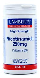 Lamberts Nicotinamide Βιταμίνη 250mg 100 ταμπλέτες