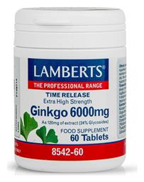 Lamberts Time Release Ginkgo 6000mg 60 ταμπλέτες