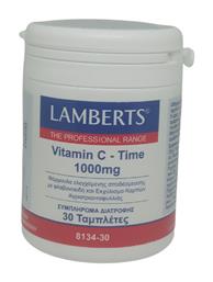 Lamberts Vitamin C Time Βιταμίνη για Ενέργεια & Ανοσοποιητικό 1000mg 30 ταμπλέτες