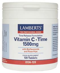 Lamberts Vitamin C Time Βιταμίνη για Ενέργεια & Ανοσοποιητικό 1500mg 120 ταμπλέτες