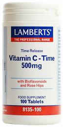 Lamberts Vitamin C Time Βιταμίνη για Ενέργεια & Ανοσοποιητικό 500mg 100 ταμπλέτες