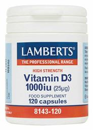 Lamberts Vitamin D3 Βιταμίνη για Ανοσοποιητικό 1000iu 120 κάψουλες από το Pharm24