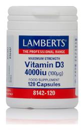 Lamberts Vitamin D3 Βιταμίνη για Ανοσοποιητικό 4000iu 120 κάψουλες