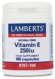 Lamberts Vitamin E Βιταμίνη για Αντιοξειδωτικό 250iu 168mg 100 κάψουλες από το Pharm24