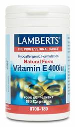 Lamberts Vitamin E Βιταμίνη για Αντιοξειδωτικό 400iu 180 κάψουλες από το Pharm24