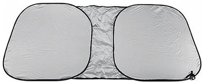 Lampa Ηλιοπροστασία Παρμπρίζ Εσωτερική με Βεντούζα Φιμέ Ασημί 145x68εκ.