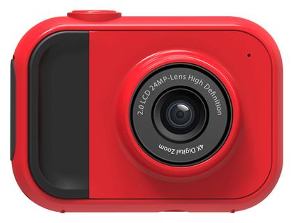 Lamtech 2in1 Action Camera Full HD (1080p) Υποβρύχια (με Θήκη) Κόκκινη με Οθόνη 2'' από το Public