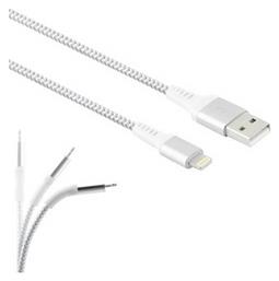 Lamtech Braided USB to Lightning Cable Λευκό 2m (LAM450282) από το Public