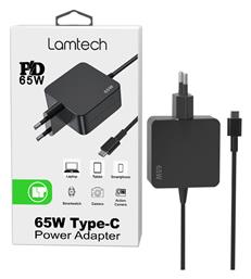 Lamtech USB-C Φορτιστής Laptop 65W με Αντάπτορα Τροφοδοσίας