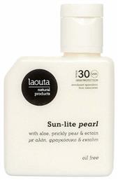 Laouta Natural Products Sun-lite Pearl Αντηλιακή Κρέμα Προσώπου SPF30 50ml από το Galerie De Beaute