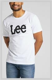 Lee Wobbly Logo T-shirt Λευκό