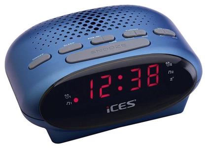 Lenco ICR-210 Blue Επιτραπέζιο Ψηφιακό Ρολόι με Ξυπνητήρι & Ραδιόφωνο Γαλάζιο ICR-210
