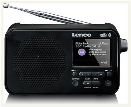 Lenco PDR-036BK Φορητό Ραδιόφωνο Επαναφορτιζόμενο DAB+ με Bluetooth Μαύρο