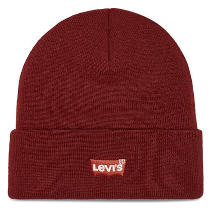 Levi's Beanie Ανδρικός Σκούφος Πλεκτός σε Μπορντό χρώμα από το Epapoutsia