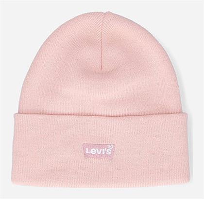 Levi's Beanie Ανδρικός Σκούφος Πλεκτός σε Ροζ χρώμα από το Epapoutsia