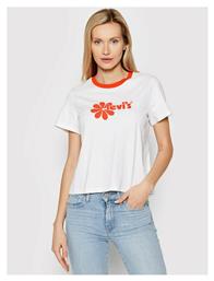 Levi's Γυναικείο Αθλητικό T-shirt Floral Λευκό