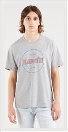 Levi's Relaxed Fit Ανδρικό T-shirt Γκρι με Λογότυπο