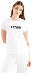 Levi's The Perfect Γυναικείο T-shirt Λευκό με Στάμπα