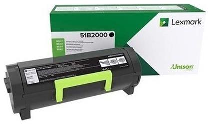 Lexmark 51B2000 Γνήσιο Toner Laser Εκτυπωτή Μαύρο Return Program 2500 Σελίδων