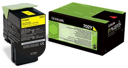 Lexmark 702Y Γνήσιο Toner Laser Εκτυπωτή Κίτρινο Return Program 1000 Σελίδων (70C20Y0) από το e-shop