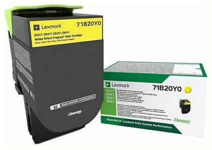 Lexmark 71B20Y0 Γνήσιο Toner Laser Εκτυπωτή Κίτρινο Return Program 2300 Σελίδων