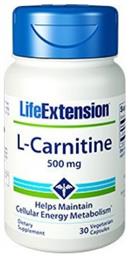 Life Extension L-Carnitine 500mg 30 φυτικές κάψουλες