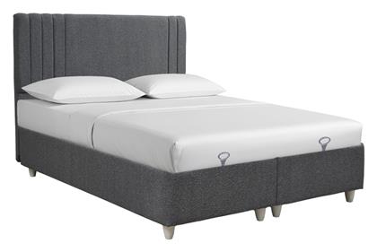 Lineo Υπέρδιπλο με Αποθηκευτικό Χώρο για Στρώμα 160x200cm Ανθρακί