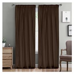 Lino Home Κουρτίνα με Τρέσα Line 902 Dark Brown 300x295εκ.