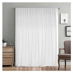 Lino Home Κουρτίνα με Τρέσα Samos White 300x275εκ.