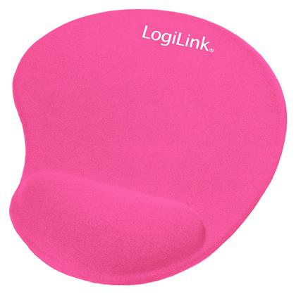 LogiLink GEL Mouse Pad 230mm με Στήριγμα καρπού Ροζ