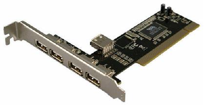 LogiLink Κάρτα PCI σε 4 θύρες USB 2.0 εξωτερικές και 1 θύρα εσωτερική