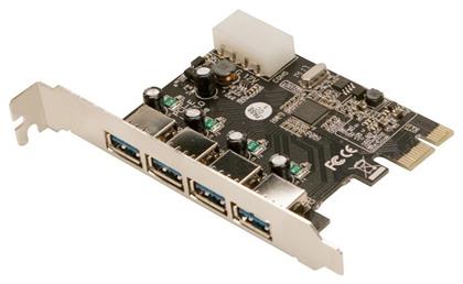 LogiLink Κάρτα PCIe σε 4 θύρες USB 3.0