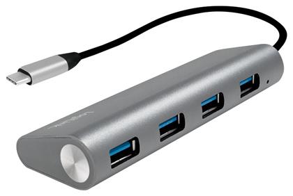 LogiLink USB 3.1 Hub 4 Θυρών με σύνδεση USB-C Γκρι