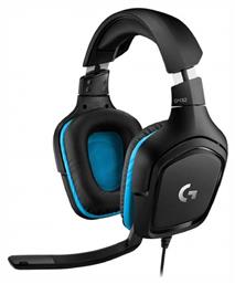 Logitech G432 7.1 Over Ear Gaming Headset με σύνδεση 3.5mm / USB Μπλε από το e-shop