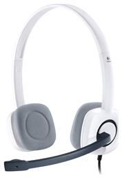 Logitech H150 On Ear Multimedia Ακουστικά με μικροφωνο και σύνδεση 3.5mm Jack σε Λευκό χρώμα