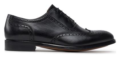 Lord Premium Δερμάτινα Ανδρικά Oxfords Μαύρα