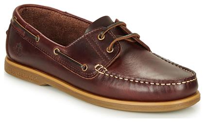 Lumberjack Δερμάτινα Ανδρικά Boat Shoes σε Καφέ Χρώμα