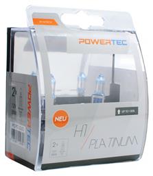 M-Tech Λάμπες Αυτοκινήτου & Μοτοσυκλέτας Powertec Platinum +130% H1 Αλογόνου 4000K Φυσικό Λευκό 12V 55W 2τμχ