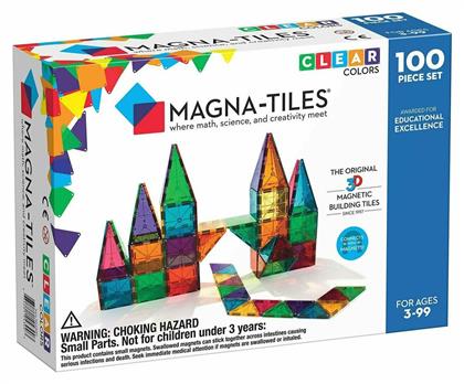 Magna-Tiles Μαγνητικό Παιχνίδι Κατασκευών Clear Colors για Παιδιά 3+ Ετών από το Moustakas Toys