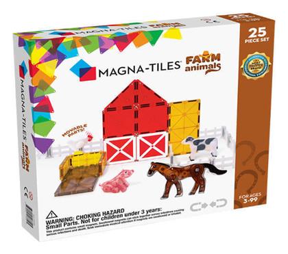 Magna-Tiles Μαγνητικό Παιχνίδι Κατασκευών Farm Animals για Παιδιά 3+ Ετών από το BlablaToys