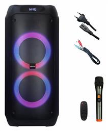 Manta Ηχείο Karaoke με Ασύρματο Μικρόφωνο και Εφέ Φωτισμού Attis σε Μαύρο Χρώμα