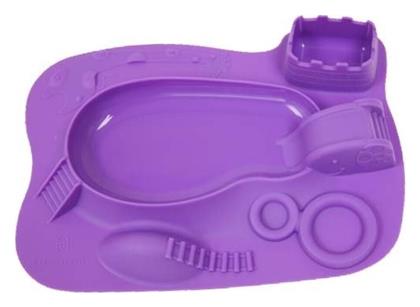 Marcus & Marcus Δίσκος Δίσκος Φαγητού Λιονταράκι Κόκκινο από Σιλικόνη για 6+ μηνών