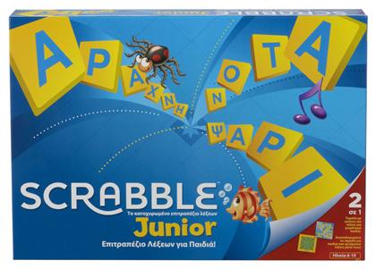 Mattel Επιτραπέζιο Παιχνίδι Scrabble Junior Ελληνική Έκδοση για 2-4 Παίκτες 6+ Ετών