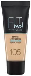 Maybelline Fit Me Matte + Poreless Liquid Foundation 30ml