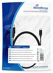 MediaRange Regular USB 2.0 to micro USB Cable Μαύρο 1.8m (MRCS184)