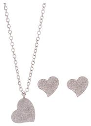 Medisei Dalee Single Heart Σετ Κοσμημάτων από Ατσάλι