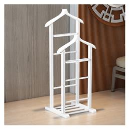 Megapap BETA II Κρεμάστρα Δαπέδου από Ξύλο Λευκή 48x35x120cm