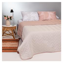 Melinen Flavio Κουβερλί Μονό Microfiber Ecru / Rose 160x240cm