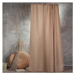 Melinen Jacquard Κουρτίνα Μπάνιου Υφασμάτινη 180x180 cm Beige από το Katoikein