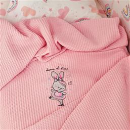 Melinen Κουβέρτα Αγκαλιάς & Λίκνου Riviera Dance Πικέ 80x110cm Pink